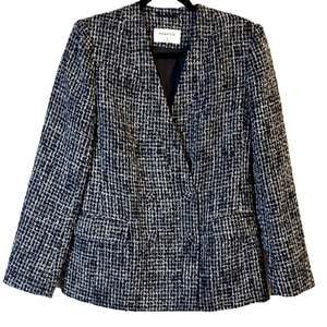 Aritzia Black and White Tweed Blazer